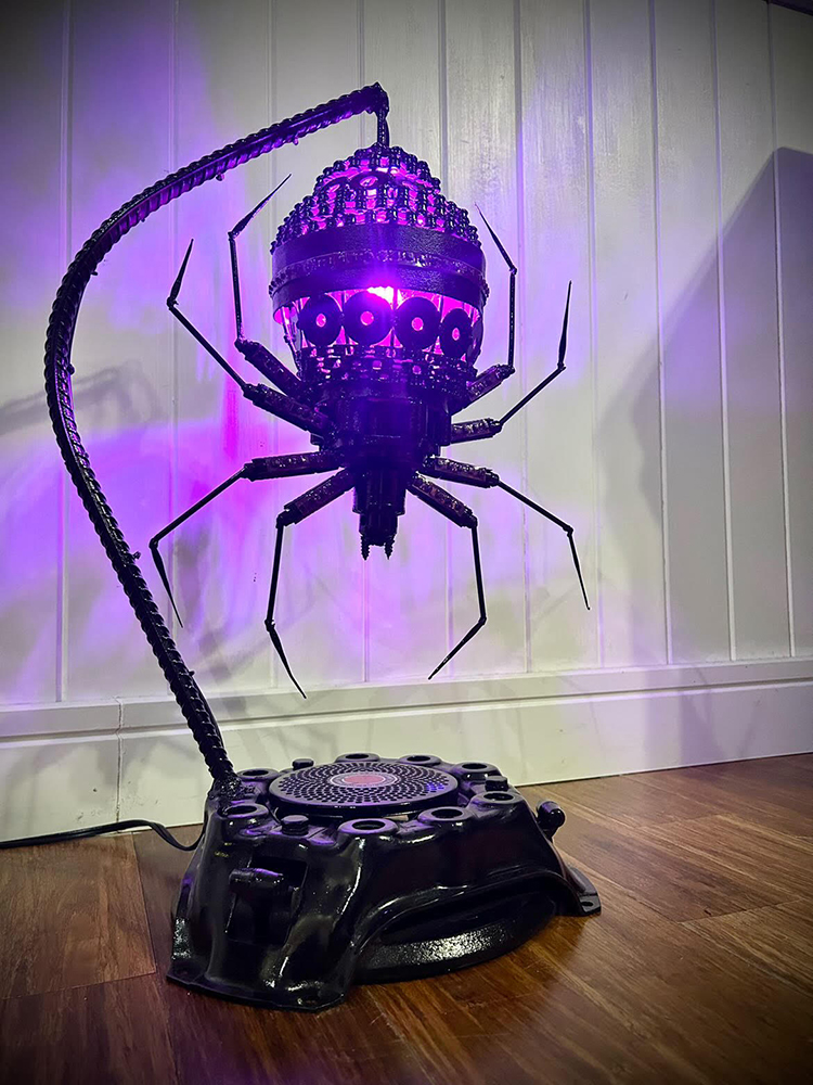 nick hall artist spider lamp